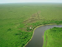 The location of the lodge in the Pantanal.