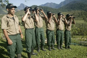 Rangers in the Brazilian nature reserve