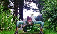 Body-painted dancer
