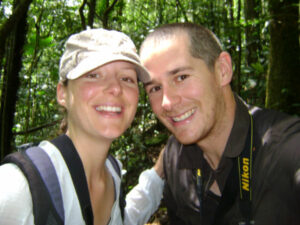 Photograph of Siri Frost and Richard White at Guapi Assu Reserve