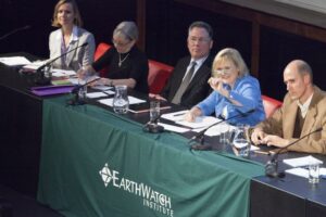 Earthwatch Debate panel members. © Chris Deeney / Earthwatch.