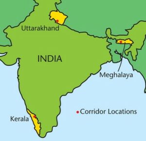 Corridor locations in India