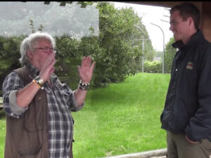 Bill Oddie discussing big cats at Banham Zoo