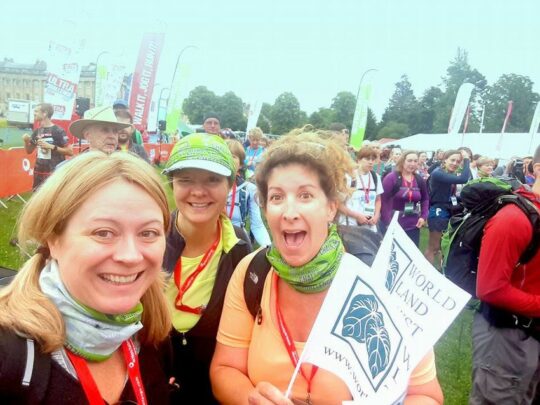 Sue, Lisa and Sarah at Bath Cotswold Way Challenge 2017