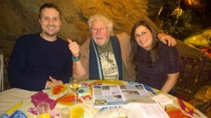 Steven Ware and his partner Jennifer with Bill Oddie.