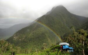 Segunda y Cajas Field Camp and rainbow