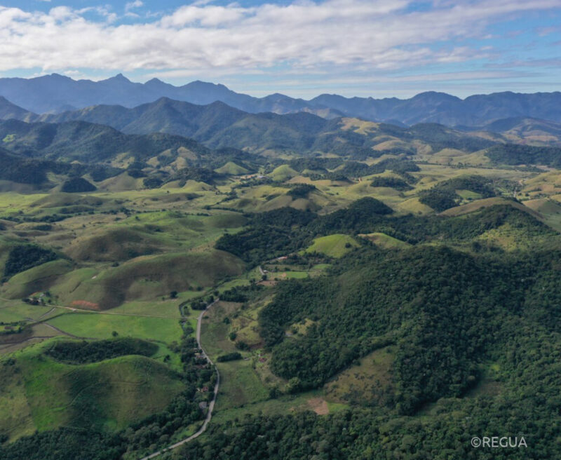 Aerial view of plots available for purchase in Brazil