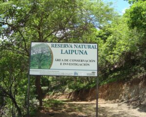 Laipuna Reserve sign, Ecuador