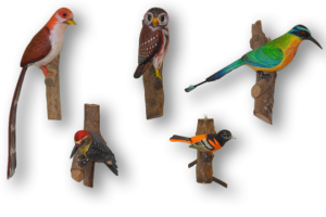 Bird carvings