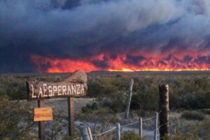 Fire in the Patagonian Steppe, Argentina