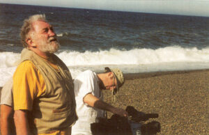 David gets ready for filming on the shores of Estancia la Esperanza, Patagonia.