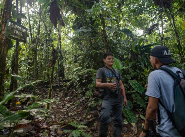With ranger José Añapa (centre of picture above) as the latest example, the bond between the indigenous Chachi people and the Chocó forest goes back hundreds of years. Image credit: Fundación Jocotoco