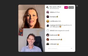 Floor Jansen and Jonathan Barnard chat on Instagram