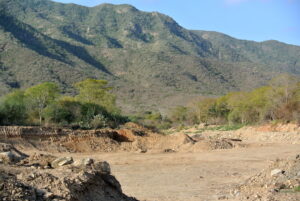 Evidence of sand mining, Margarita island ©Bethan John