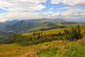 A scene of agricultural deforestation in the Ecuadorian Andes