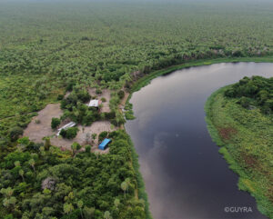 Aerial view of the site of the Three Giants Biological Station, Paraguay