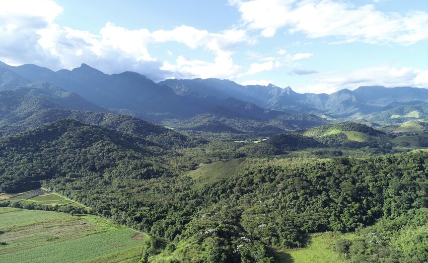 The sweeping landscape and hills of Brazil. 