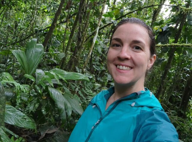 Mary in the Maycú Reserve in Ecuador. Credit: Mary McEvoy