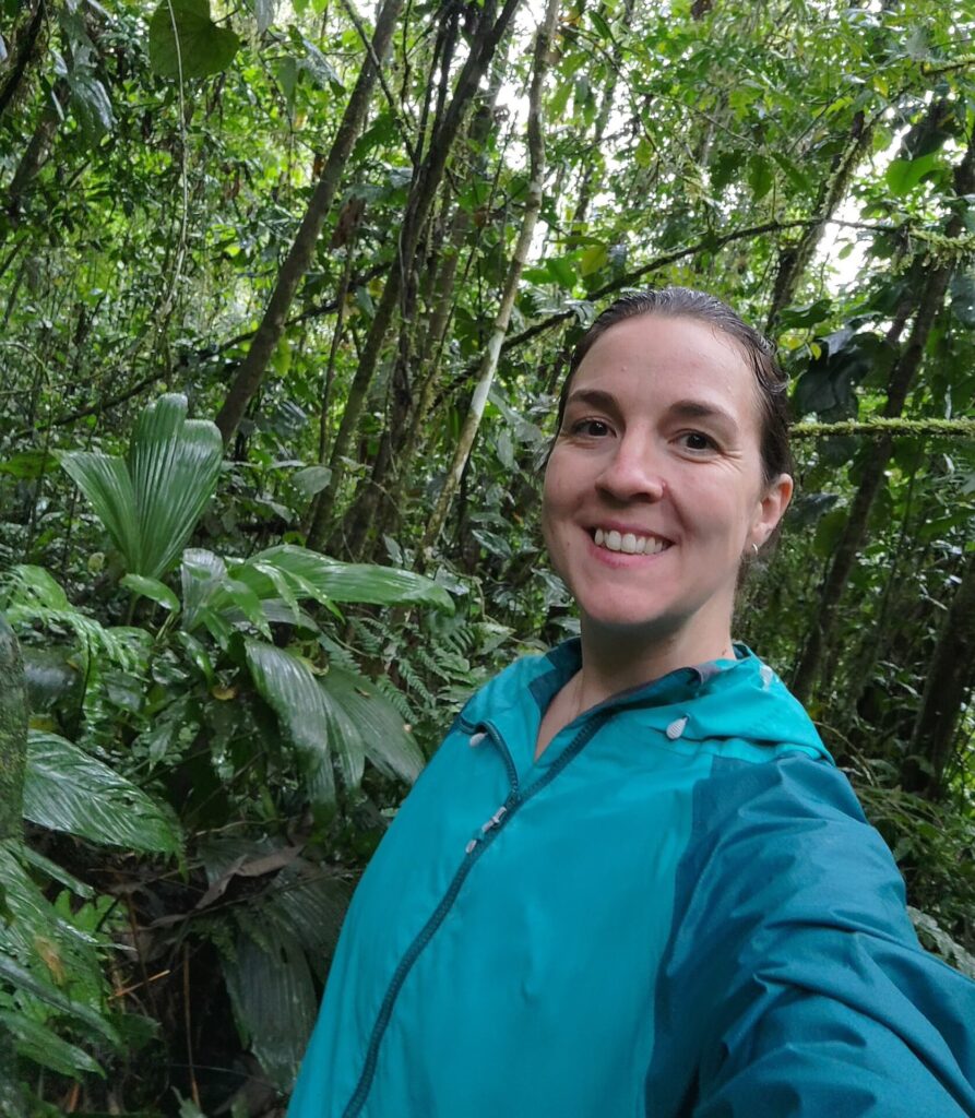 Mary in the Maycú Reserve in Ecuador. Credit: Mary McEvoy