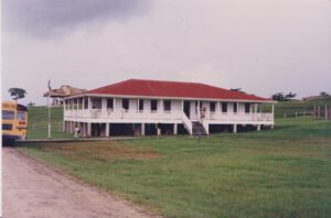 A colour photograph of Gallon Jug school in 1993