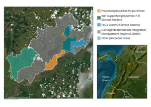 Map of El Silencio Reserve and land to be purchased