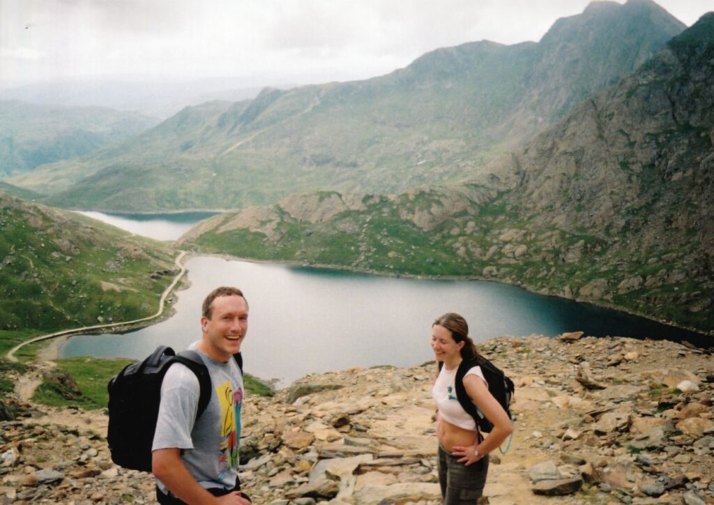 David Scott and Rachel Rowlands on their way to the top of Yr Wyddfa as part of the 3 Peaks Challenge to raise money for World Land Trust (WLT). Credit: David Scott and Rachel Rowlands