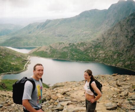 David Scott and Rachel Rowlands on their way to the top of Yr Wyddfa as part of the 3 Peaks Challenge to raise money for World Land Trust (WLT). Credit: David Scott and Rachel Rowlands