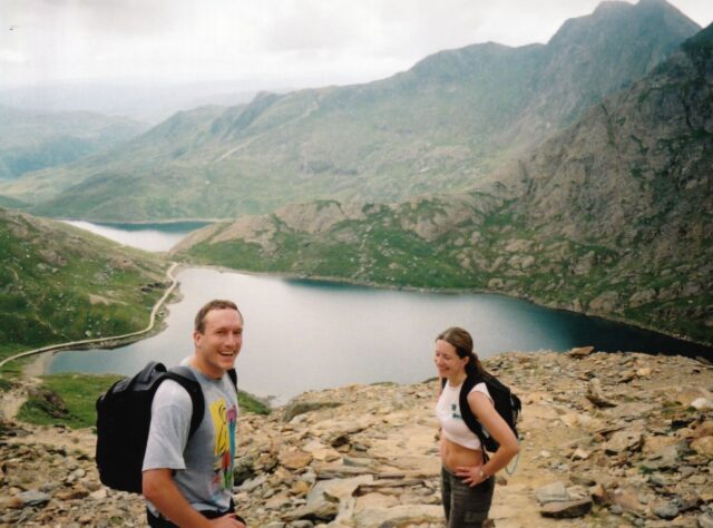 David Scott and Rachel Rowlands on their way to the top of Yr Wyddfa as part of the 3 Peaks Challenge to raise money for World Land Trust (WLT). Credit: David Scott and Rachel Rowlands