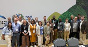 A photo of WLT members and Richard and Charlotte and Mary at the IUCN Congress.